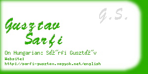 gusztav sarfi business card